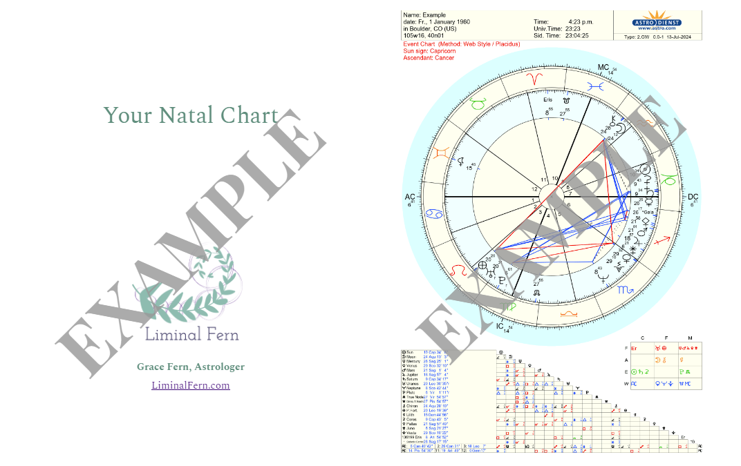 Natal Astrology Chart Reading